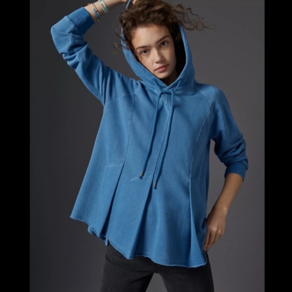 Anthropologie Pilcro Flynn Hoodie | Soft Knit Funnel Neck Sweatshirt NWT